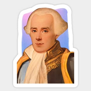 French polymath Pierre-Simon Laplace illustration Sticker